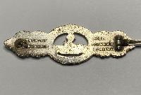 WW2 German Kriegsmarine U-Boat Front Clasp in Silver Second Pattern