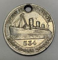 R.M.S.Queen Mary Daily Record Souvenir Medal