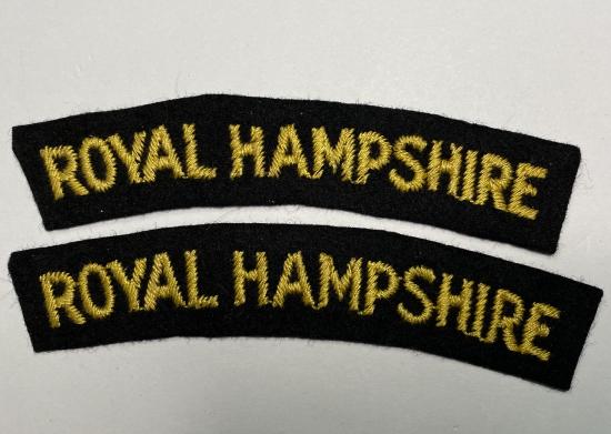 WW2 British Royal Hampshire Shoulder Titles