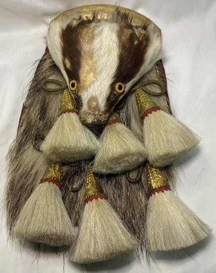 Argyle And Southern Highlanders Officers Badger Mask Sporran