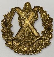 WW1 British Cameron Highlanders Brass Economy Badge