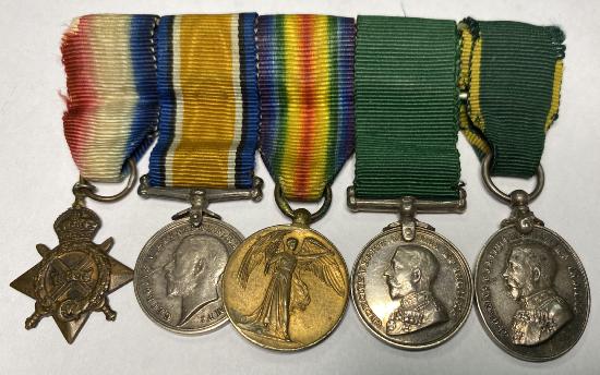 WW1 British group of  Five Miniature Medals