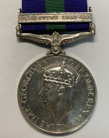 British General Service Medal With Palestine Bar