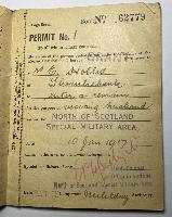 WW1 British Defence Of The Realm Permit Book