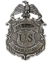 Code: G112/NQ Replica Nickel Coloured Eagle U.S. Deputy Marshall Badge