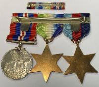 WW2 British Medal Trio With Clasp