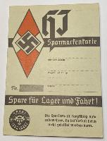 WW2 German Hitler Youth Savings Card