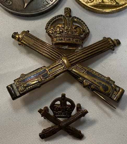 WW1 MGC Medal Pair With Badges