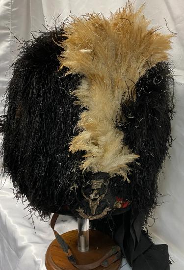 Victorian Seaforth Highlanders Officer's Feather Bonnet With Transit Tin