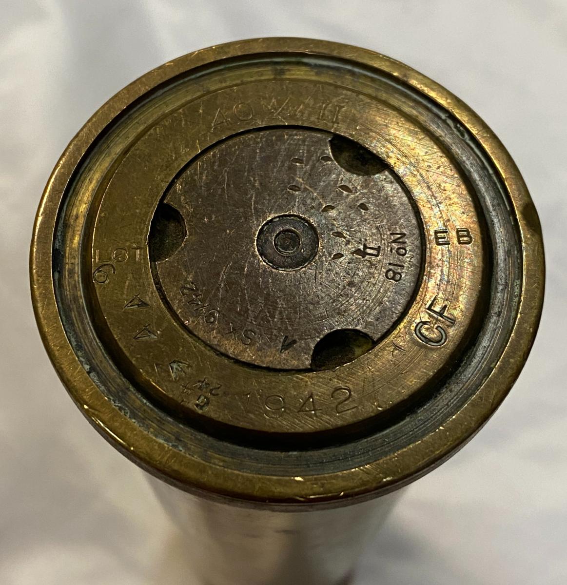 WW2 British 40 MM Shell Case