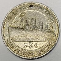 1934 Daily Record RMS Queen Mary Medal Token