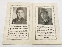 WW2 German Army Infantry/ Gebirgsjager Two Brother's Memorial Card