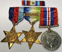 WW2 British Medal Trio With Clasp