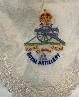 WW1 Royal Artillery Embroidered Silk Handkerchief