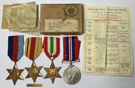 WW2 British Medal Group In Box